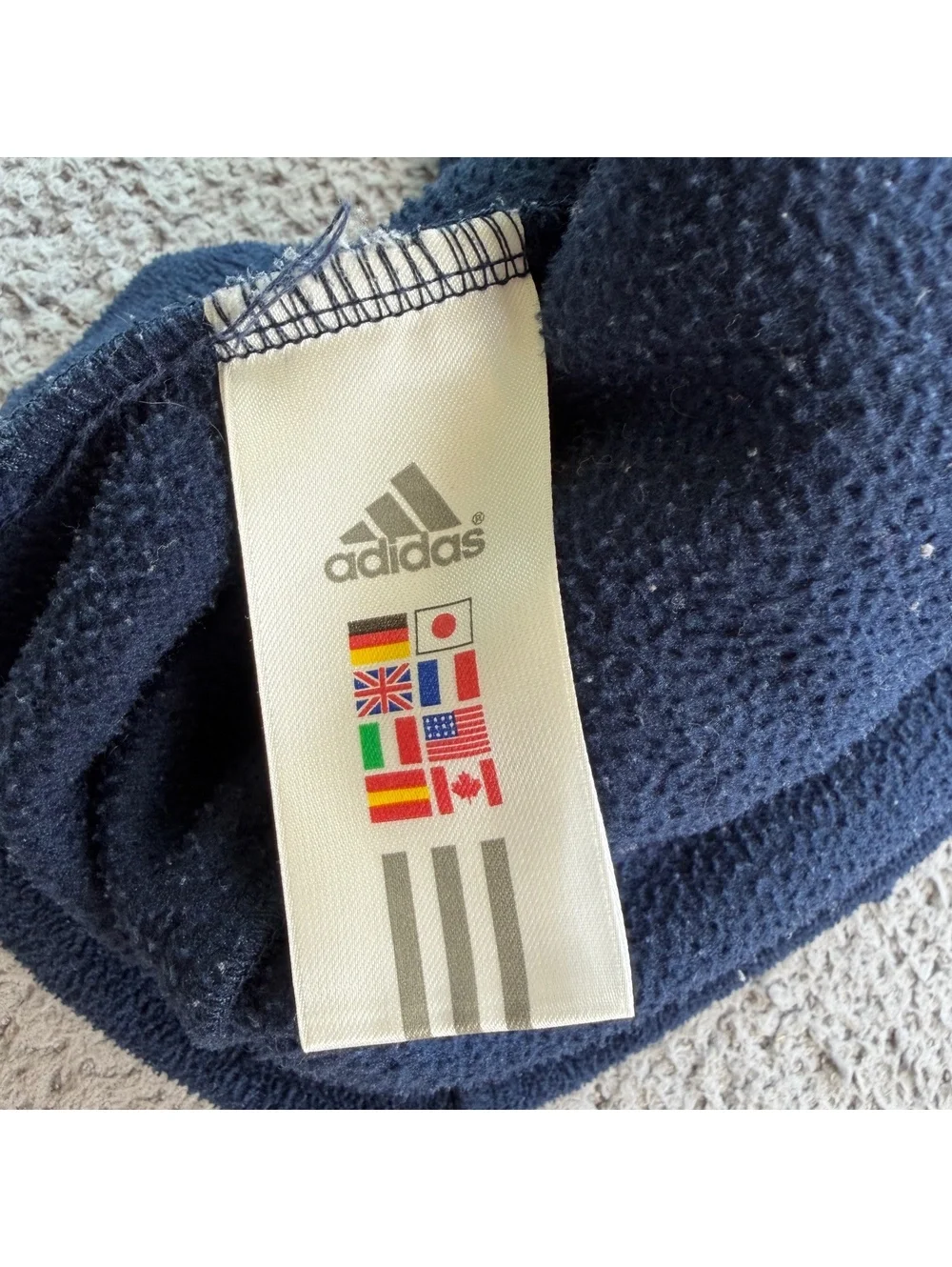 Adidas Notre Dame Fighting Irish ClimaWarm Fleece Zip Jacket XL Navy 3 Stripe